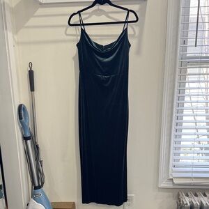 Taylor Velvet Cowl Neck Maxi Dress - Dark Green